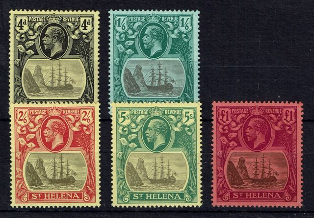Image of St Helena SG 92/6 VLMM British Commonwealth Stamp